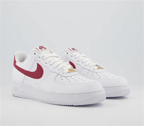 nike herren air force 1 07 2 basketballschuhe white red|nike air force 1 red shoes.